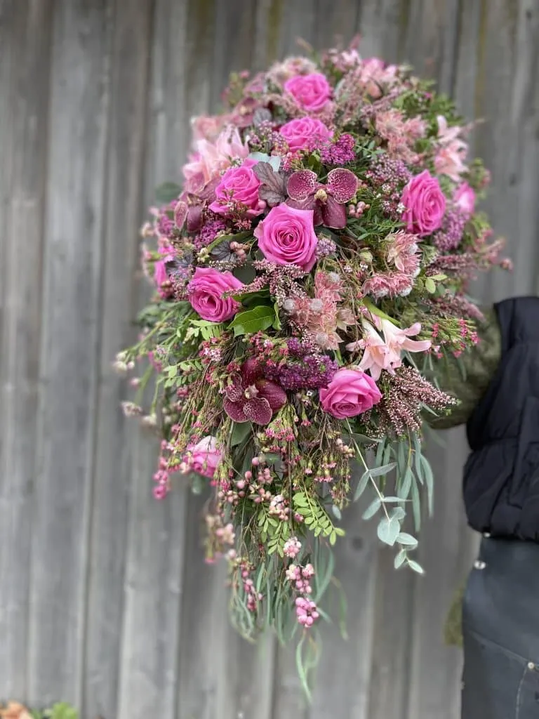 Kistedekorasjon i rosa